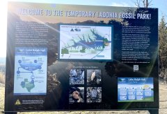 Temporary fossil park signage